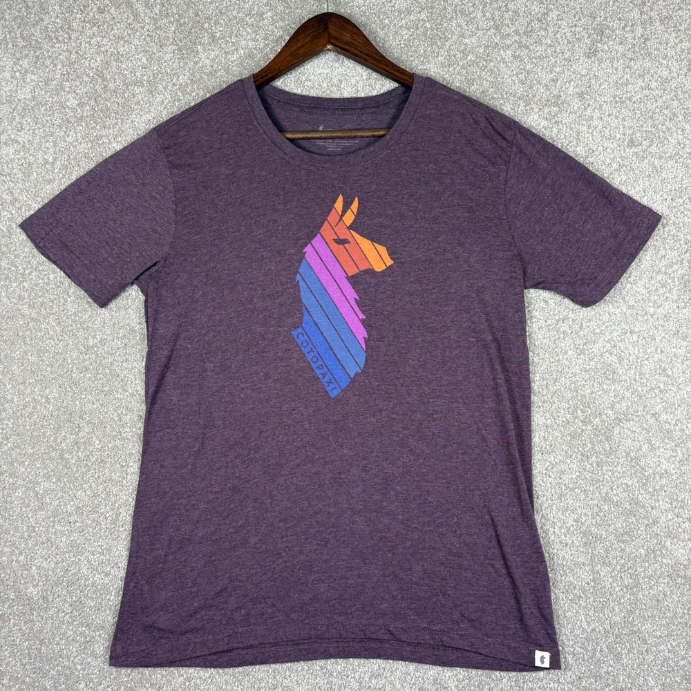 Cotopaxi Womens Llama Graphic Tee Purple Heather Short Sleeve T-Shirt Medium